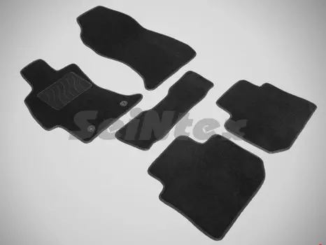 Коврики салона текстильные на резиновой основе LUX, черные Seintex 85652 Subaru XV 2012 - 2016