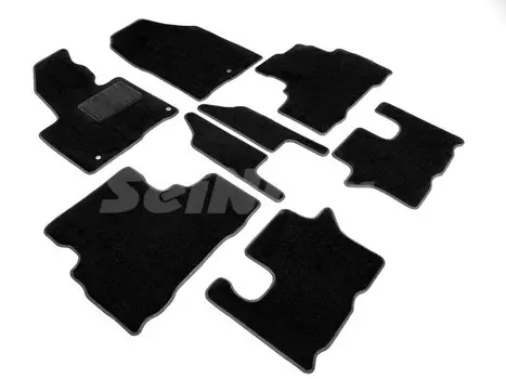 Коврики салона текстильные на резиновой основе LUX, черные Seintex 86475 KIA Sorento Prime 2015 - 2017