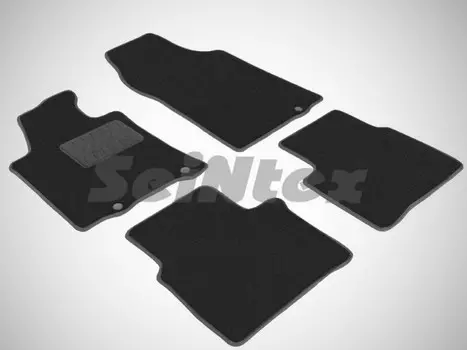 Коврики салона текстильные на резиновой основе LUX, черные Seintex 86513 Nissan Teana 2014 - 2016