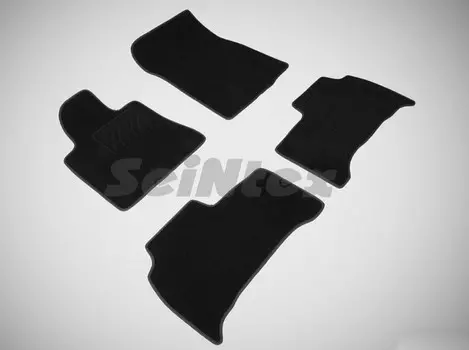 Коврики салона текстильные на резиновой основе LUX, черные Seintex 87116 Toyota Land Cruiser J200 2007 - 2011