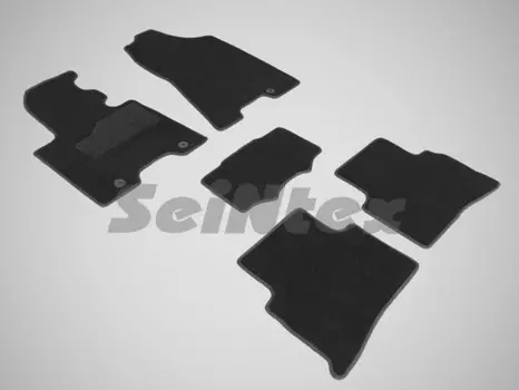 Коврики салона текстильные на резиновой основе LUX, черные Seintex 87184 Hyundai Tucson 2016-