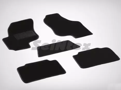 Коврики салона текстильные на резиновой основе LUX, черные Seintex 89859 KIA Cerato 2018-