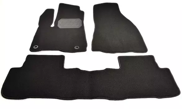 Коврики салона текстильные (велюр, полиамид), чёрные (подпятник п/у ) Norplast NPA11-VTe880-305a Toyota Highlander 2014 -