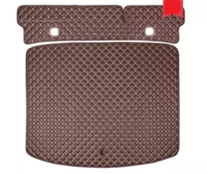 Коврики в багажник 2 элемента (полиуретан, коричневые) Honda CRV 2020-