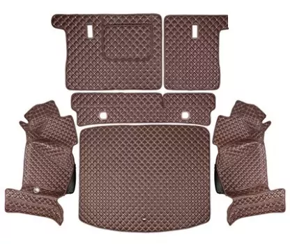 Коврики в багажник 6 элементов (полиуретан, коричневые) Honda CRV 2020-