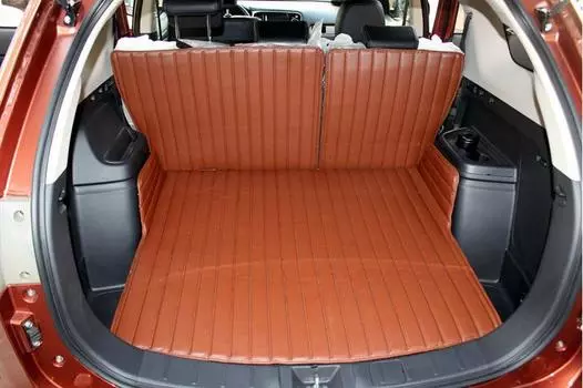 Коврики в багажник (широкие), кожаные для Mitsubishi Outlander 2012 - 2019