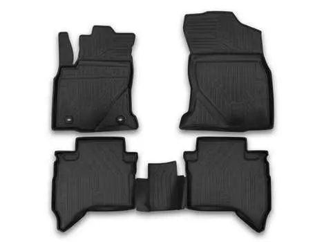Коврики в салон, 4 штуки (полиуретан, черные) Element CARTYT00021 Toyota Hilux 2015-