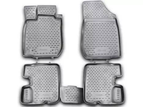 Коврики в салон, 4 штуки (полиуретан, черные) Element NLC.41.18.210kh Renault Sandero (1G) 2009-