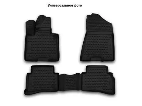 Коврики в салон, 4 штуки (полиуретан, черные, крючок T/L) Element CARNIS10045 Nissan Juke (1G) 2010-