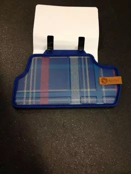 Коврики в салон BMW резина голубая клетка 51472354166 Mini Cooper 2015-