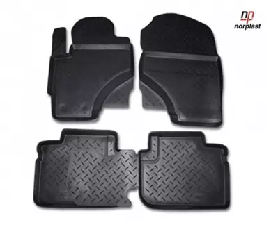Коврики в салон Норпласт полиуретан черный Mitsubishi Colt (6G) Z30 рест. 2008-