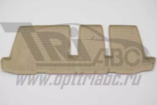 Коврики в салон (полиуретан, бежевые , 3 ряд) Норпласт NPA00-C61-455-B Nissan Pathfinder R52 2014-