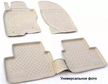 Коврики в салон (полиуретан, бежевые) Норпласт NPA11-C22-120-B Ford Edge 2014-