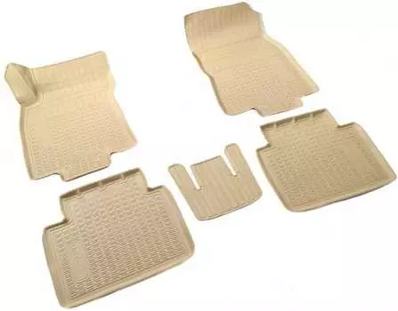 Коврики в салон (полиуретан, бежевые) Норпласт NPA11-C61-812-B Nissan X-Trail (T32) 2014-
