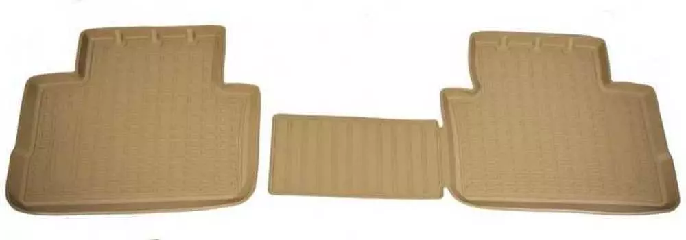 Коврики в салон (полиуретан, бежевые, задние, перемычка) Норпласт NPA01-C61-605-B Nissan Qashqai (J11) 2014-2018