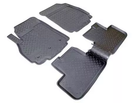 Коврики в салон (полиуретан, черные, 1-2 ряд) Норпласт NPL-Po-12-40 Chevrolet Orlando 2011-2015