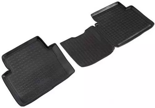 Коврики в салон (полиуретан, черные, 2 ряд) Норпласт NPA01-C61-602 Nissan Qashqai 2010-2013