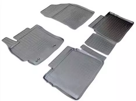 Коврики в салон (полиуретан, черные, 7 мест, 3 ряд) Норпласт NPA11-C88-150 Toyota Corolla 2013-2018