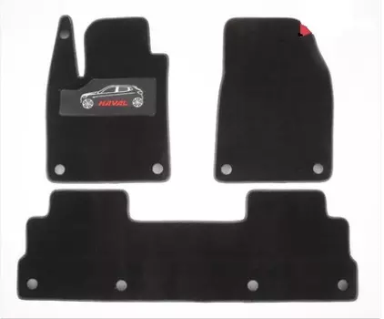 Коврики в салон (полиуретан, черные) Haval H6 2021-