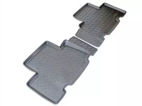 Коврики в салон (полиуретан, черные, короткие задние) Норпласт NPL-Po-88-46 Toyota Rav4 2009-2012