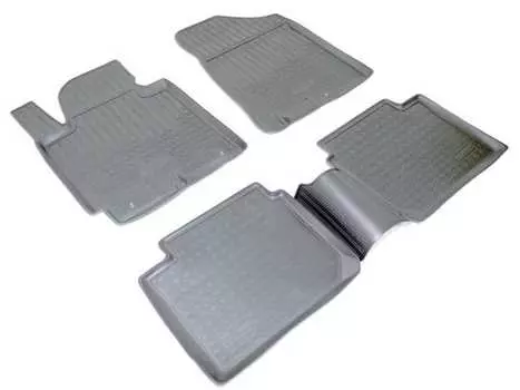 Коврики в салон (полиуретан, черные) Норпласт NPA11-C43-070 Kia Cerato 2013-2015