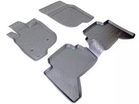 Коврики в салон (полиуретан, черные) Норпласт NPA11-C59-330 Mitsubishi L200 2006-2015