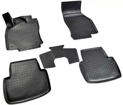 Коврики в салон (полиуретан, черные) Норпласт NPA11-C95-370 Volkswagen Passat (B8) 2015-