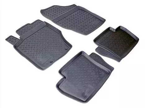 Коврики в салон (полиуретан, черные) Норпласт NPL-Po-14-14 Citroen C4 2005-2010