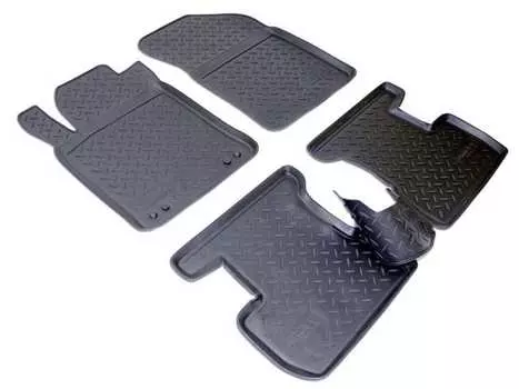 Коврики в салон (полиуретан, черные) Норпласт NPL-Po-14-20 Citroen C3 2010-