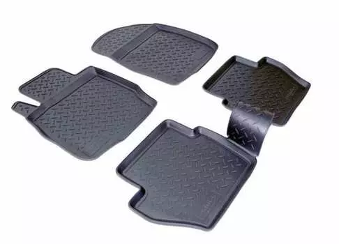 Коврики в салон (полиуретан, черные) Норпласт NPL-Po-22-61 Ford Fiesta 2009-