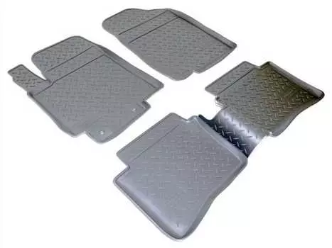 Коврики в салон (полиуретан, черные) Норпласт NPL-Po-31-35 Hyundai Solaris 2010-2016