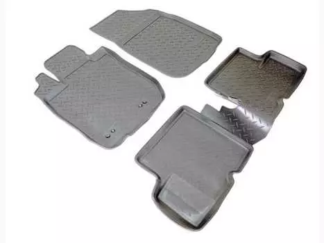 Коврики в салон (полиуретан, черные) Норпласт NPL-Po-69-05 Nissan Terrano III 2014-