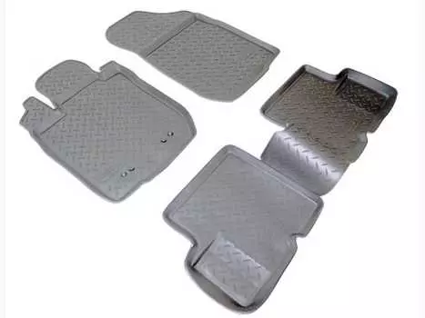 Коврики в салон (полиуретан, черные) Норпласт NPL-Po-69-23 Renault Logan 2004-2014