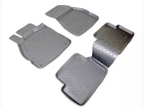 Коврики в салон (полиуретан, черные) Норпласт NPL-Po-69-55 Renault Megan II 2003-2009