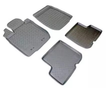 Коврики в салон (полиуретан, черные) Норпласт NPL-Po-69-61 Renault Sandero 2009-2013