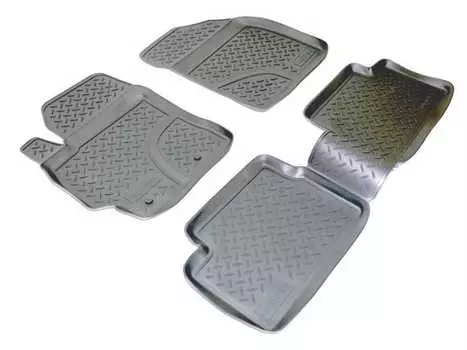 Коврики в салон (полиуретан, черные) Норпласт NPL-Po-88-12 Toyota Corolla 2008-2010