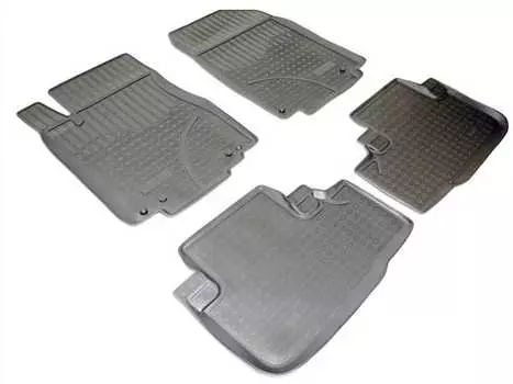 Коврики в салон (полиуретан, черные, перемычка) Норпласт NPA10-C30-202 Honda CRV 2012-2016