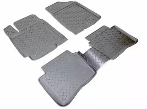 Коврики в салон (полиуретан, черные, SD/HB) Норпласт NPL-Po-43-37 Kia Rio III 2011-2016