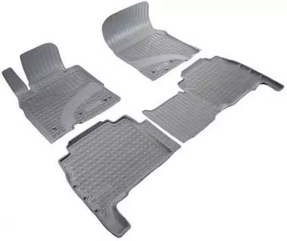 Коврики в салон (полиуретан, серые, 5-7 мест) Норпласт NPA11-C88-500-G Toyota Land Cruiser J200 2007-