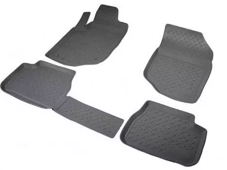 Коврики в салон (полиуретан, серые) Норпласт NPL-Po-64-42-G Peugeot 3008 2010-2014