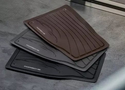 Коврики в салон Porshe резина черный 9J104480020OS5 Porsche Taycan 2020-