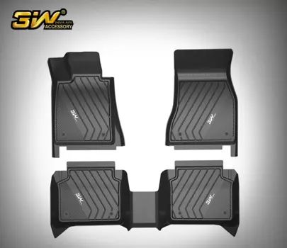 Коврики в салон резиновые с бортиком 3W TPE для Порше Макан ( PORSCHE MACAN ) 2018, 2019, 2020