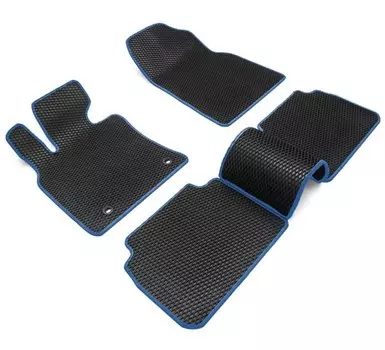 Коврики в салон (резиновые с синим кантом) Rezkon EVA 9039015103 Lada Granta 2018-