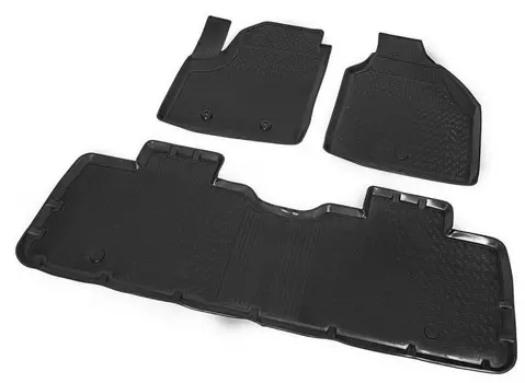 Коврики в салон (полиуретан, черный) Rival 15809002