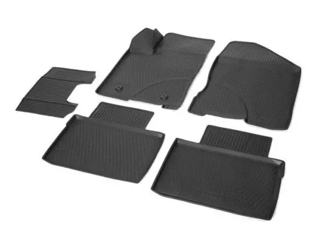 Коврики в салон (полиуретан, черный) Rival 16006001