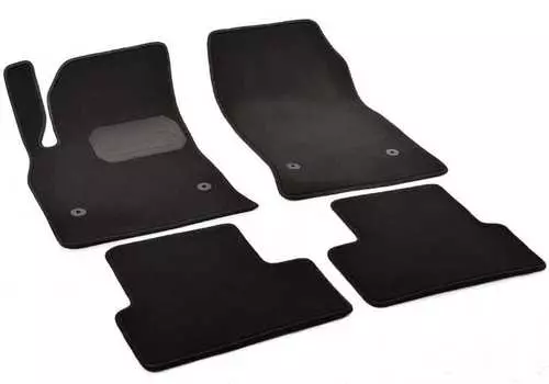 Коврики в салон (текстильные, черные, 2 логотипа, подпятник п/у) Норпласт NPL-VTe-630-087a Opel Astra J 2010-2012