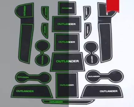 Коврики в салонные ниши (люминесцентные) Ou Bailun BLN00216 Mitsubishi Outlander (3G) рест. 2 2015 -, рест. 3 2018 -