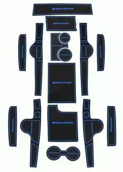 Коврики в салонные ниши, синие You Qiang QNG00223 для Hyundai Sonata (8G) DN8 2020-