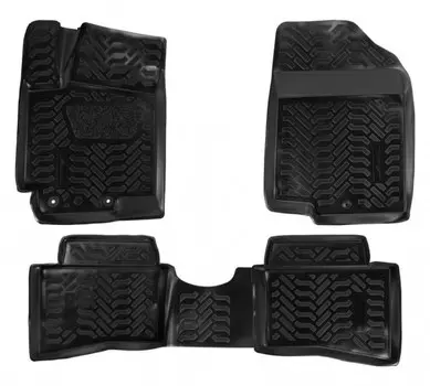 Ковры в салон (3D с подпятником) (черный) Airline ACMPS36 для Hyundai Solaris (1G) 2010-