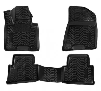 Ковры в салон (3D с подпятником) (черный) Airline ACMPS38 для Hyundai Tucson (3G) TL 2015-